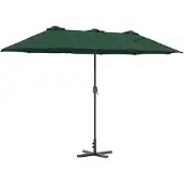 Syfax Ombrello da giardino 370 x 197 x 239 cm Poliestere e Alluminio