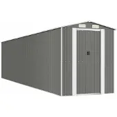Syfax Capanno da Giardino Grigio Chiaro 192x855x223cm Acciaio Zincato