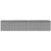 Syfax Capanno da Giardino Grigio 257x990x181 cm in Acciaio Zincato