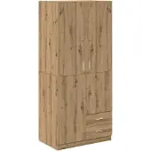 Syfax Armadio Rovere Artigianale 80x52x180 cm in Legno Multistrato