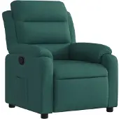 Syfax Poltrona Reclinabile in Tessuto Verde Scuro