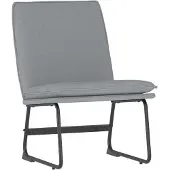 Syfax Sedia Lounge Grigio Chiaro 52x75x76 cm in Tessuto