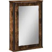 Syfax Mobile Bagno Specchio Rovere Fumo 42x12x60 cm Legno Multistrato