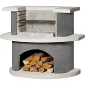 Buschbeck Barbecue Copenhagen Dimensioni L65 x P110 x H93 cm bianco-antracite