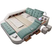 Xl Moebel Gmbh Bett Doppel Leder Polster Betten Multifunktion mit Massagefunktion Regale
