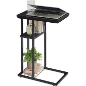 Sonstiges YMYNY Tavolino a C 40x26x61,5 cm Nero HST004B