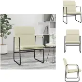vidaXL Sedia lounge crema 55x64x80 cm in Pelle finta - Poltrona