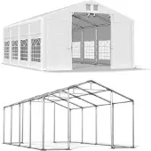 Das Company 6x8 partito bianco Tenda WINTER ISD