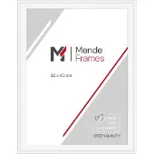 MendeFrames Portafoto in legno bianco 30x90 cm vetro antiriflesso