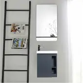 MOB-IN Set lavabo HAMPTON con rubinetto cromato e specchio