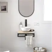 MOB-IN Lavandino sottile SOHO + lavabo + rubinetto + specchio