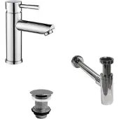 MOB-IN Rubinetto TAP a bocca bassa + piletta LIV + sifone SIMON