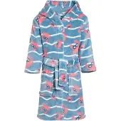 Playshoes Accappatoio 'Krebs' blu / salmone / bianco
