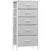 OEM Cassettiera a 5 cassetti, metallo, bianca, 53x45x95 cm, leggera e robusta