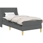 Syfax Struttura letto con materasso Grigio Scuro 90 x 200 cm