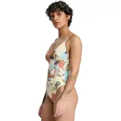 Quiksilver Women's Aiton One Piece Costume intero Donna (S, bianco)
