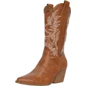 Salinyang Stivale da cowboy beige / camello