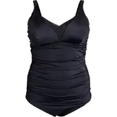 Swim By Zizzi Costume intero modellante 'Severly' nero