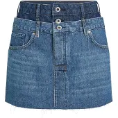 Karl lagerfeld Klj Denim Double Mini Skirt Mid Blue Blocked Taglia: S | Minigonne Outlet | Donna | Blu