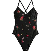 Rockett St George Costume intero verde / arancione scuro / rosso / nero