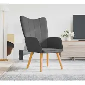 Prolenta Maison Exclusive - Poltrona relax in tessuto grigio scuro