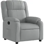 Syfax Poltrona Reclinabile in Tessuto Grigio Chiaro