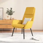Prolenta Maison Exclusive - Poltrona relax in tessuto giallo senape