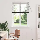 Syfax Tenda Veneziana Nero 130 x 90 cm 25 mm Alluminio