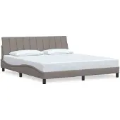 vidaXL Struttura letto senza materasso "Hanko" Taupe 180x200 cm tessuto