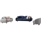 AEA Sofa 3-Sitzer Couch Sitzgruppe Sessel Sofa-Set Wohnzimmergarnitur 3tlg Garnitur