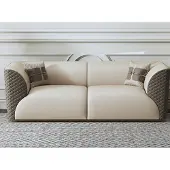 AEA Sofa Dreisitzer Couch Klassische Polster 3 Sitzer Leder Couchen Ledersofa