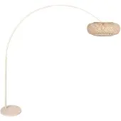 Steinhauer Lampada ad arco Sparkled Light, crema, bambù, E27