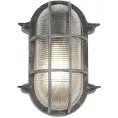 Searchlight Lampada navale Porto ovale, nero-argento