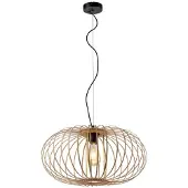 JUST LIGHT Lampada a sospensione Racoon con paralume di legno