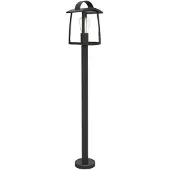 Lutec Lampione KELSEY, nero, altezza 104 cm, metallo, IP44, E27