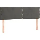 Syfax Testiera Grigio Scuro 144x5x78/88 cm in Velluto