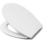 LUVETT Sedile WC Hamberger O100 bianco con cerniera in acciaio inox