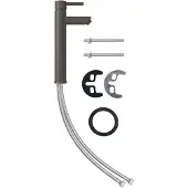 Syfax Rubinetto Miscelatore da Bagno Grigio 12x30 cm