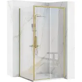 REA Box Doccia Angolare Rapid Slide 160X90 Gold 160X90X195Cm