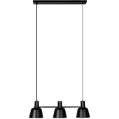 LUCANDE Servan, lampada a sospensione, nero, tre luci