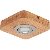 LINDBY Plafoniera LED Mikari, 14 cm, legno, orientabile