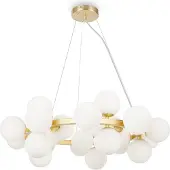 Maytoni Lampadario Contemporaneo Dallas Metallo Oro 25 Luci Diffusori Bianco Opaco