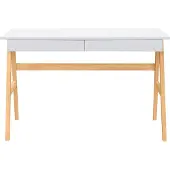 Miliboo - Scrivania di design BROOK in bianco e legno