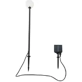 LINDBY Lampada LED solare Brindley, nera, in vetro, IP65