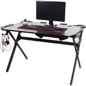 Mendler Scrivania HWC-F11, scrivania per computer, scrivania da gioco 120x75cm MVG nero