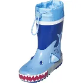 Playshoes Stivale di gomma 'Hai' blu / blu chiaro / rosso / bianco