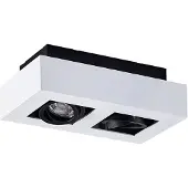 Arcchio faretto Vince, 25 cm, a 2 luci, bianco/nero, GU10