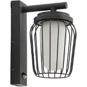 LUCANDE Applique da esterno Chandan, 30 cm, antracite, sensore