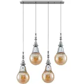 LUCANDE Gesja a sospensione, 4 luci, lunga, cromo