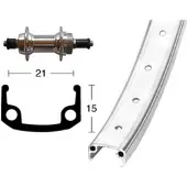 Winora Ruota Posteriore Aluminium Wheel 6-7s 26´´